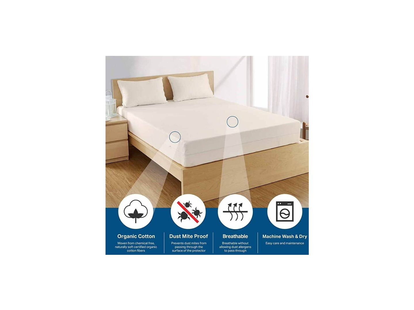 allergycare organic cotten mattress cover