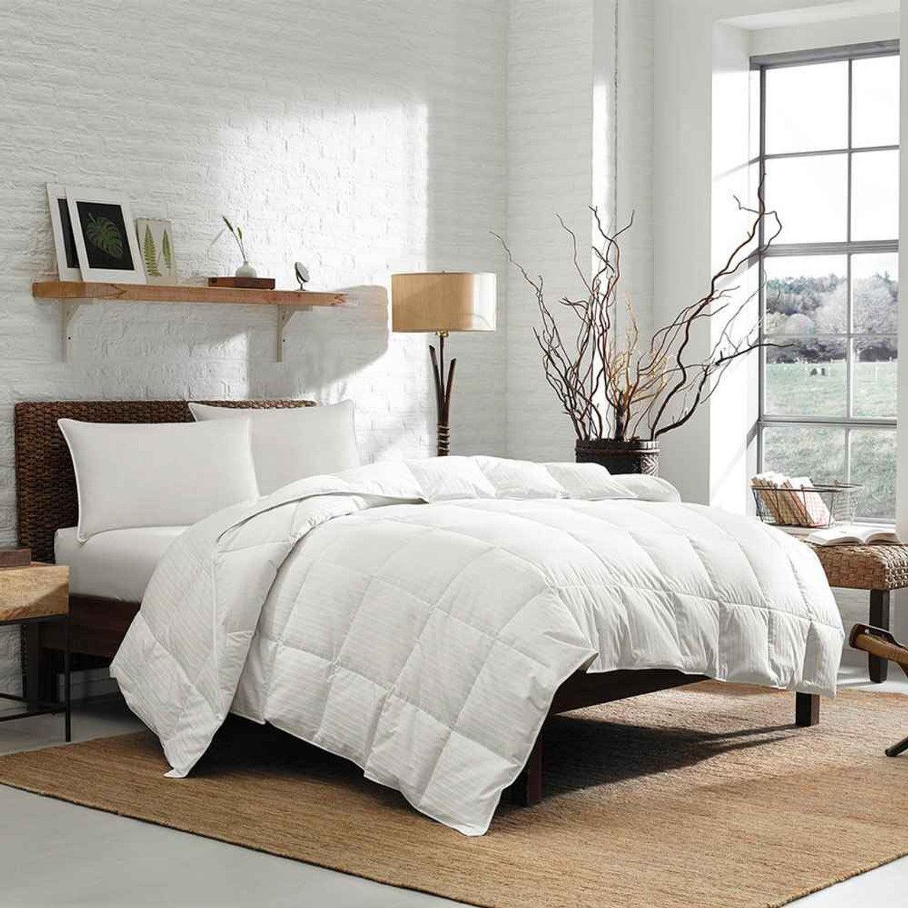 Lightweight Hypoallergenic Rest Assured 700 Fill White Goose Down Oversized Comforter